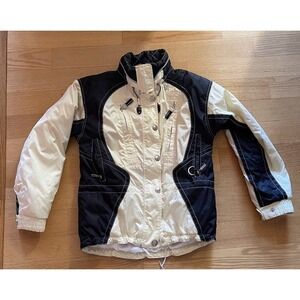 Marker Ski Jacket Womans 6 Full Zip Snap Yellow Black Snow Outdoors